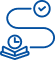 Bookkeeping process icon for financial record organisation