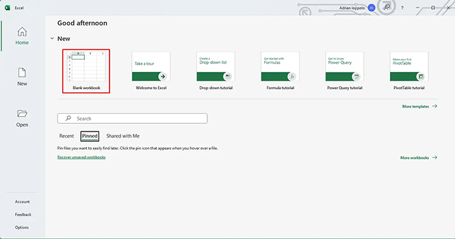 Excel financial management template for bookkeeping